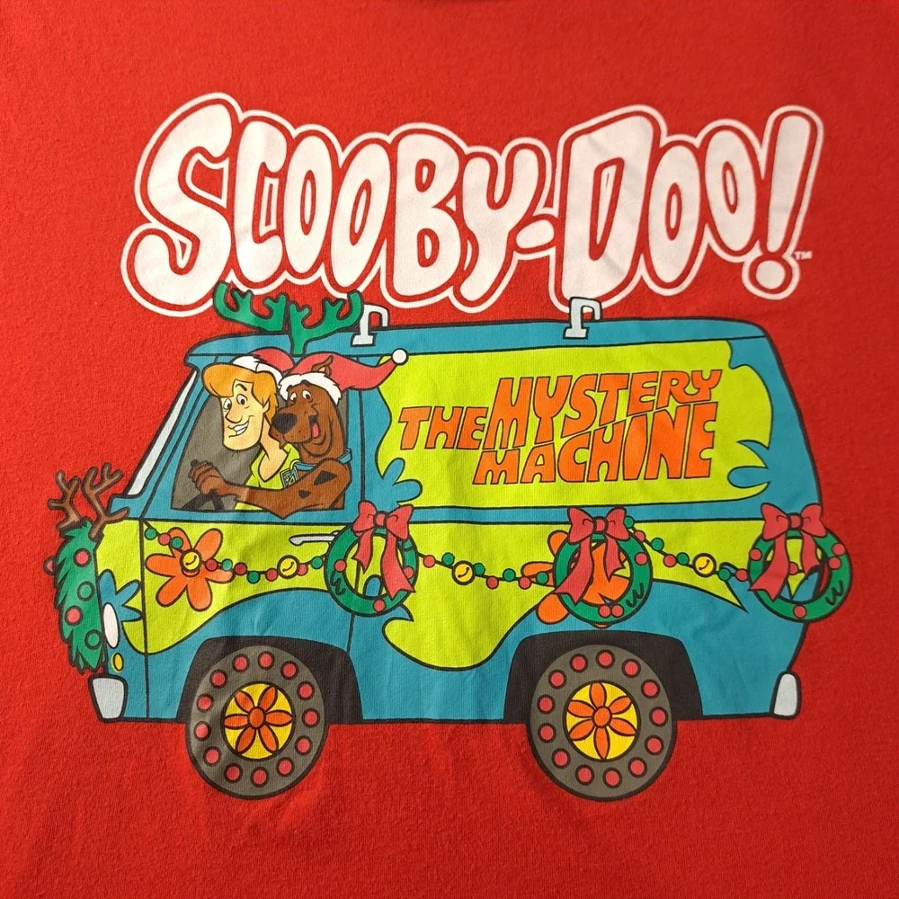 Scooby-Doo Unisex Red T-Shirt Short-Sleeve Graphic Print Size‎ XL (46-48)